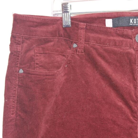 NEW KUT High Rise Donna Fab ab Ankle Skinny Corduroy Jeans Women Size 16 - Picture 5 of 14